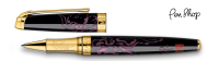 Caran d'Ache Year of The Ox 2021 Chinese Black Lacquer / Gold Plated Rollerballs